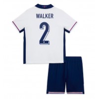 Camiseta Inglaterra Kyle Walker #2 Primera Equipación para niños Eurocopa 2024 manga corta (+ pantalones cortos)